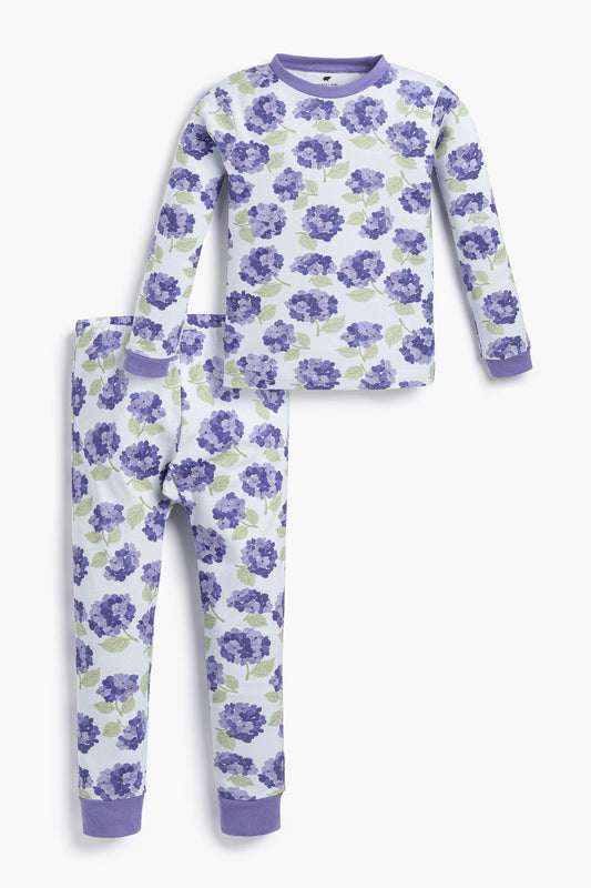 Iris Purple Hydrangeas Pajama Set | Monica + Andy