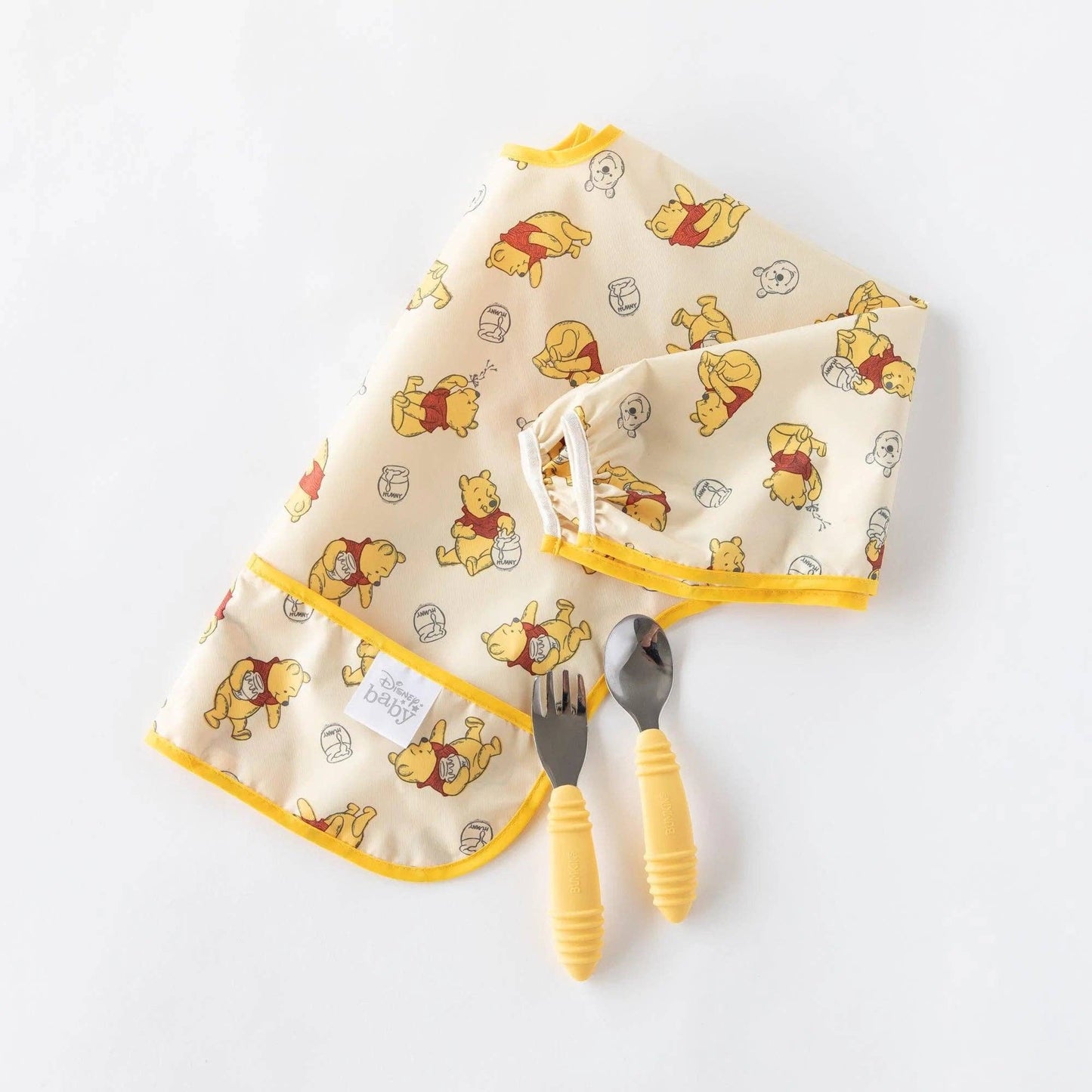 Sleeved Bib: Winnie Loves Hunny | Bumkins