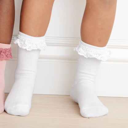 White Lace Midi Socks (3-Pack) | Little Stocking Co.