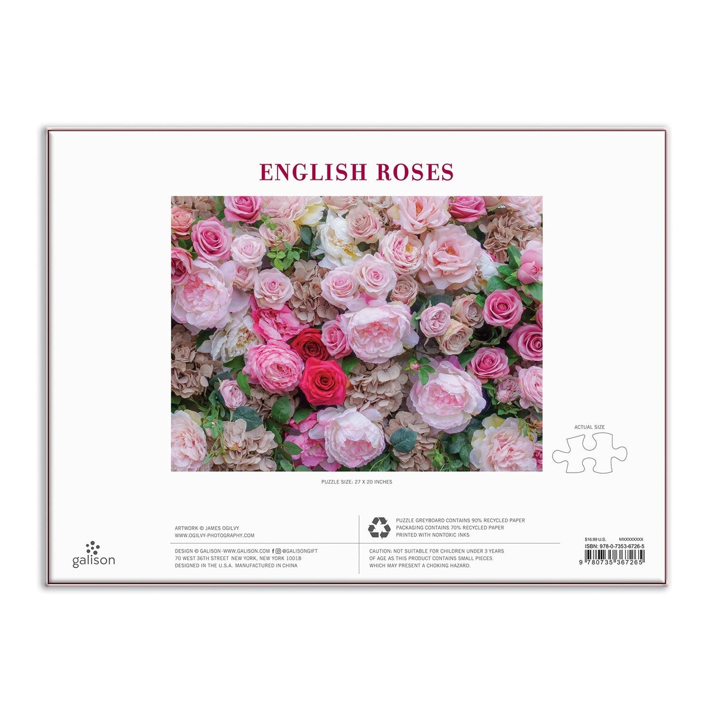 English Roses 1000 pc Puzzle | Galison
