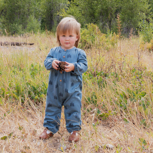 Twilight Forest Henley Romper | City Mouse Studio