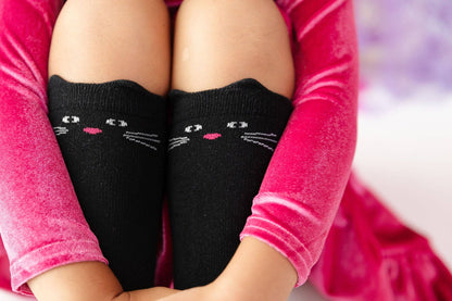 Black Cat Knee High Socks | Little Stocking Co.
