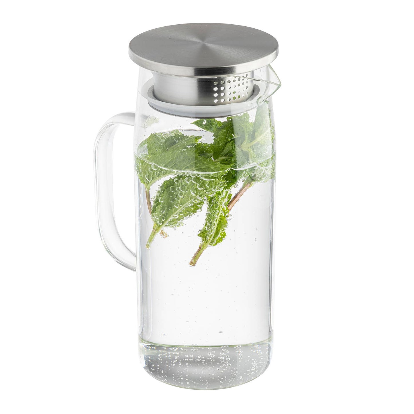 34 oz Glass Pitcher w/ Stainless Lid | TableCraft