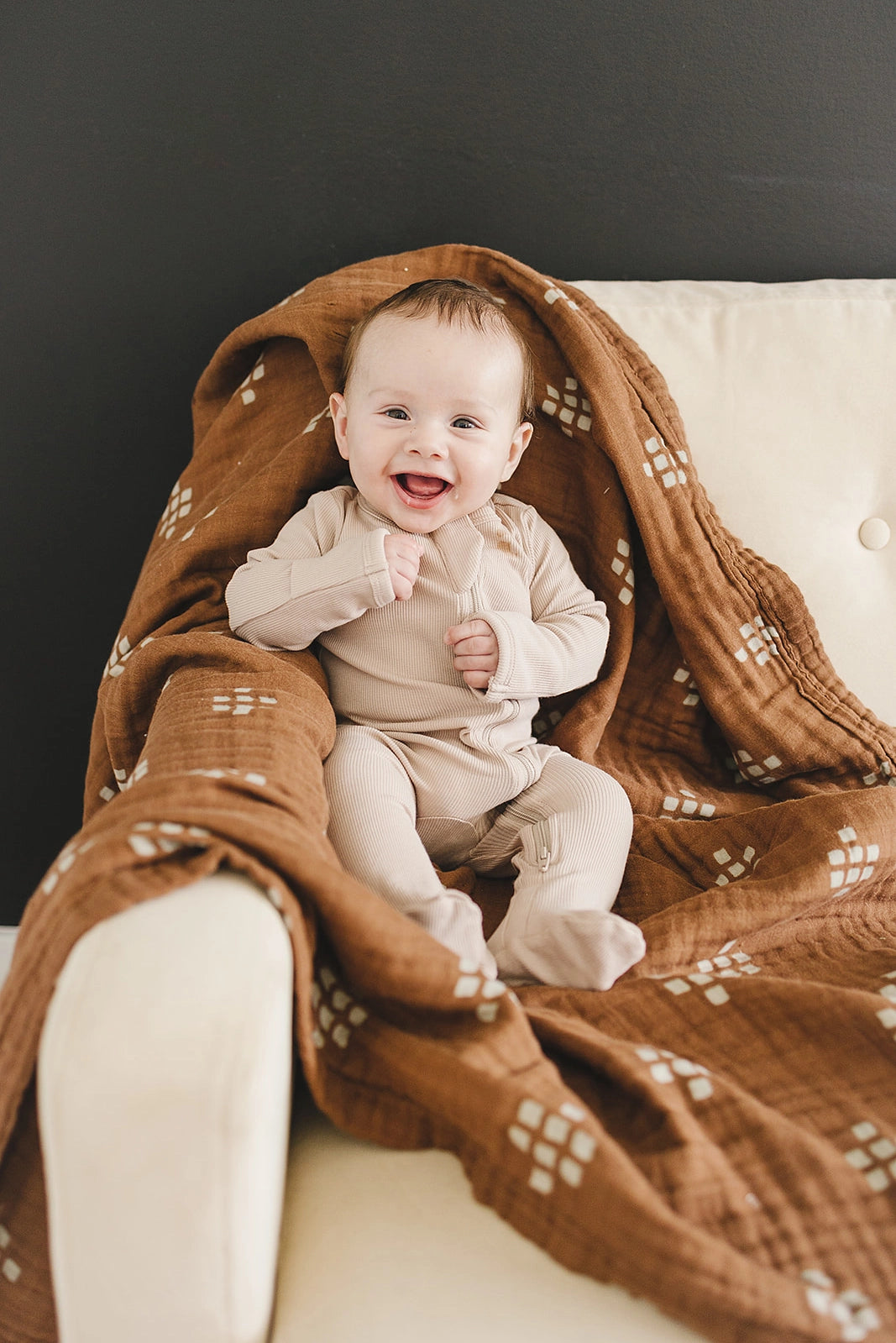 Mushroom Ribbed Footed Romper | Urban Baby