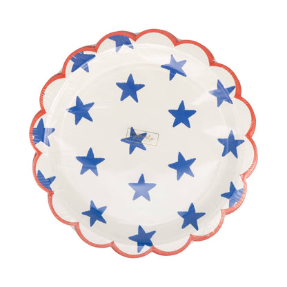 Blue Stars Paper Plate | My Mind's Eye