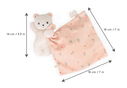 Comforting Peach Bear Blanket - Doudou | Janod