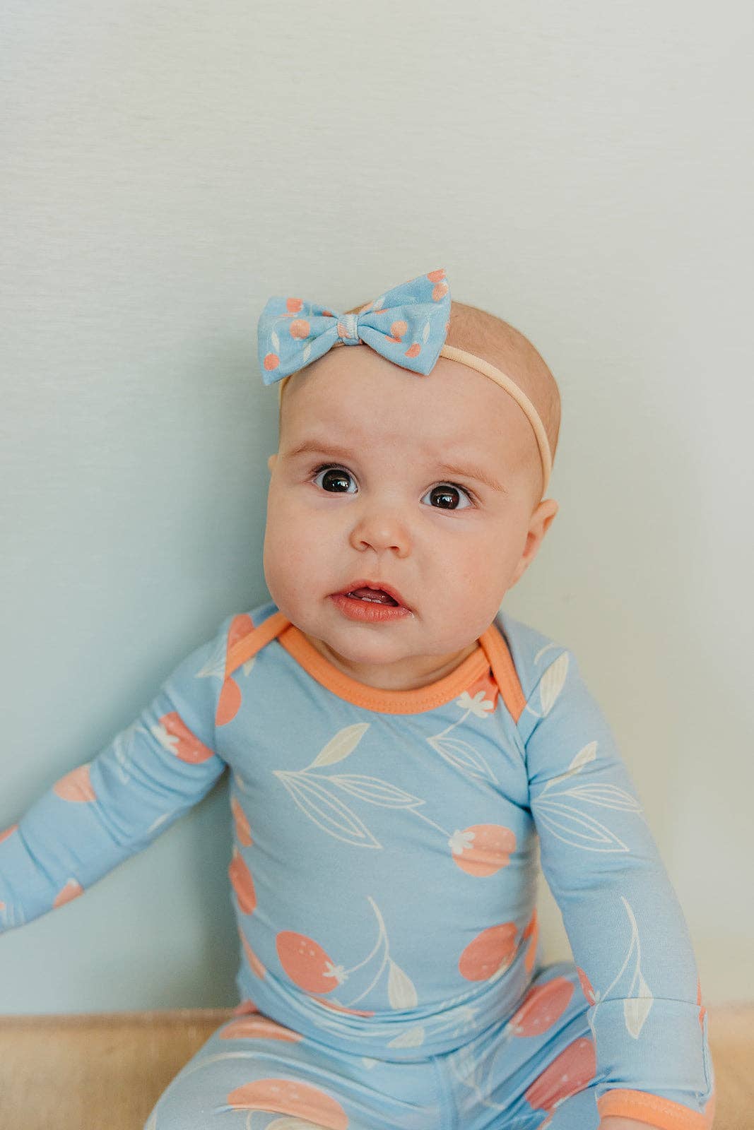 Clementine Bowtie Baby Bow | Copper Pearl