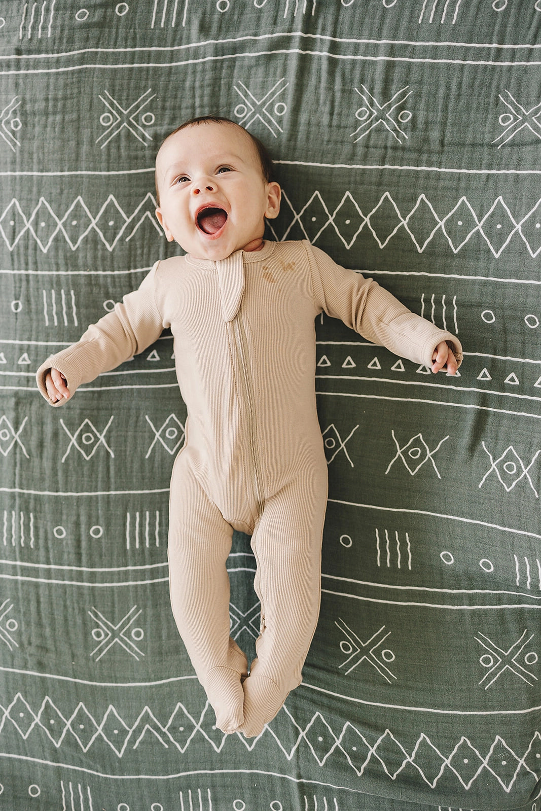 Mushroom Ribbed Footed Romper | Urban Baby