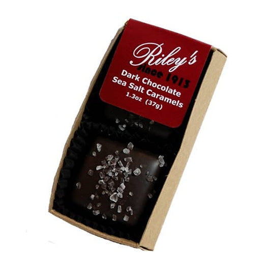 1.3 oz Dark Chocolate Sea Salt Caramel Duos | Spokandy Chocolate