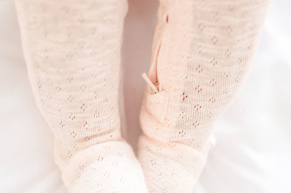 Cotton Candy Organic Pointelle Footie | L'ovedbaby