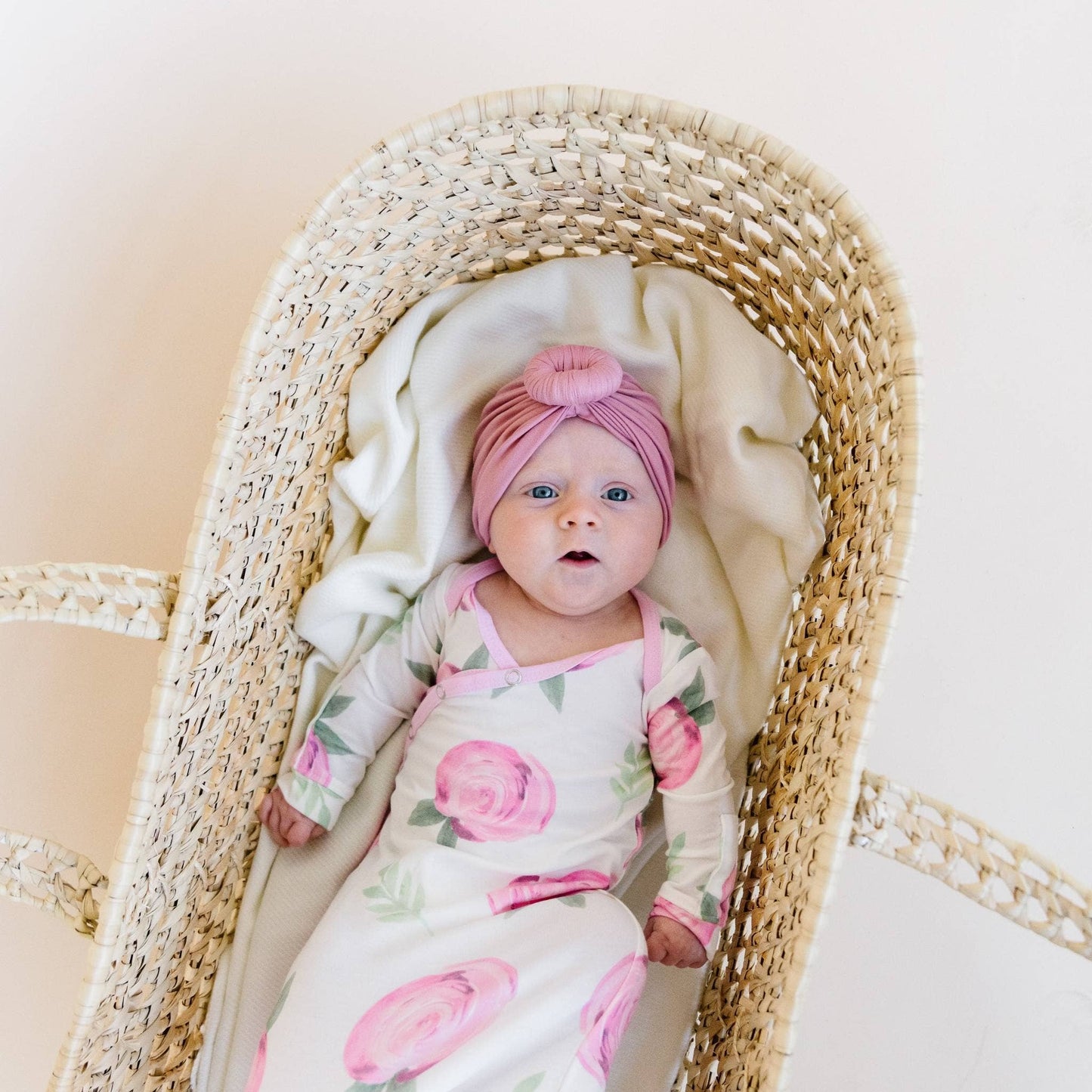 Grace Newborn Knotted Gown | Copper Pearl