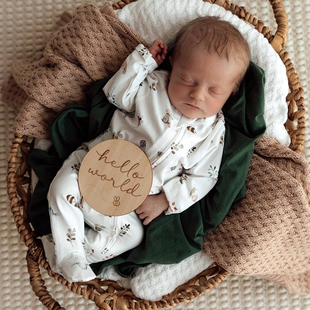 Garden Friends Organic Zip Footie | Snuggle Hunny