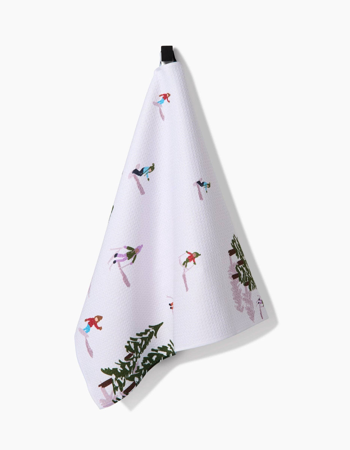 Winter Skiing Trip Tea Towel | Geometry
