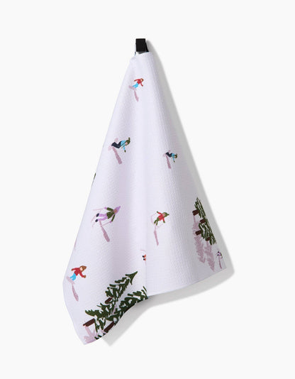 Winter Skiing Trip Tea Towel | Geometry
