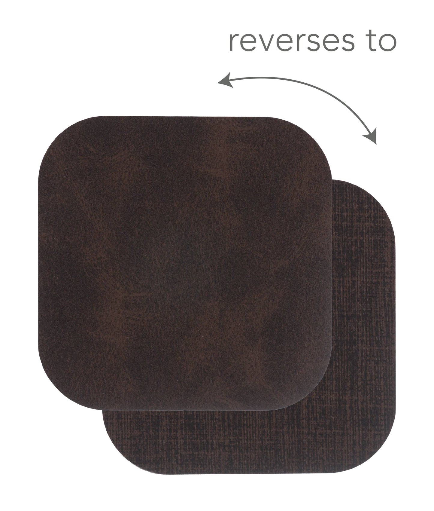 Santiago Faux Leather Coasters - Set Of 4 | KAF Home Coasters