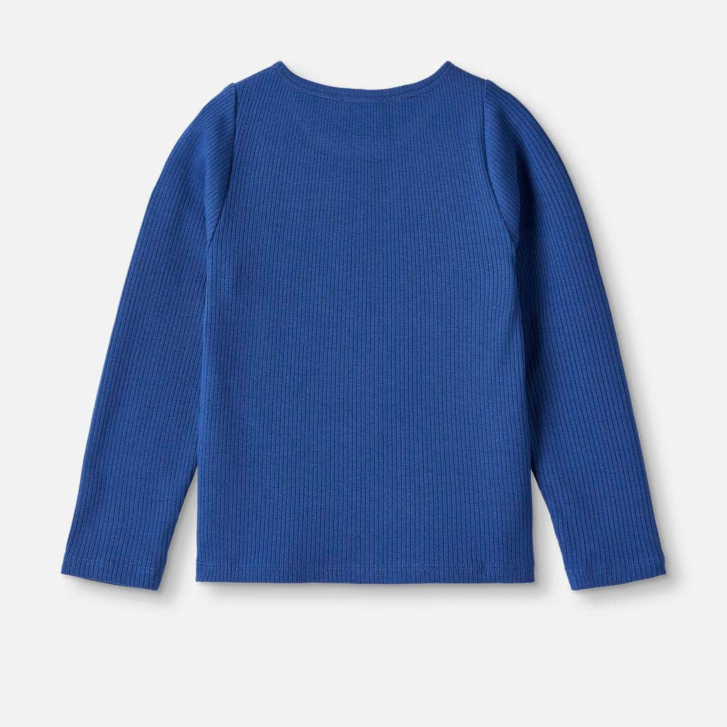 Kenna Long Sleeve Tee - Mazerine Blue | Fliink Denmark