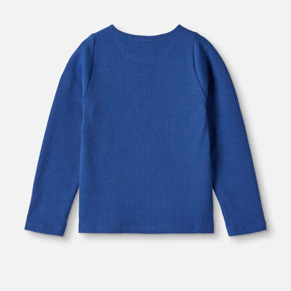 Kenna Long Sleeve Tee - Mazerine Blue | Fliink Denmark