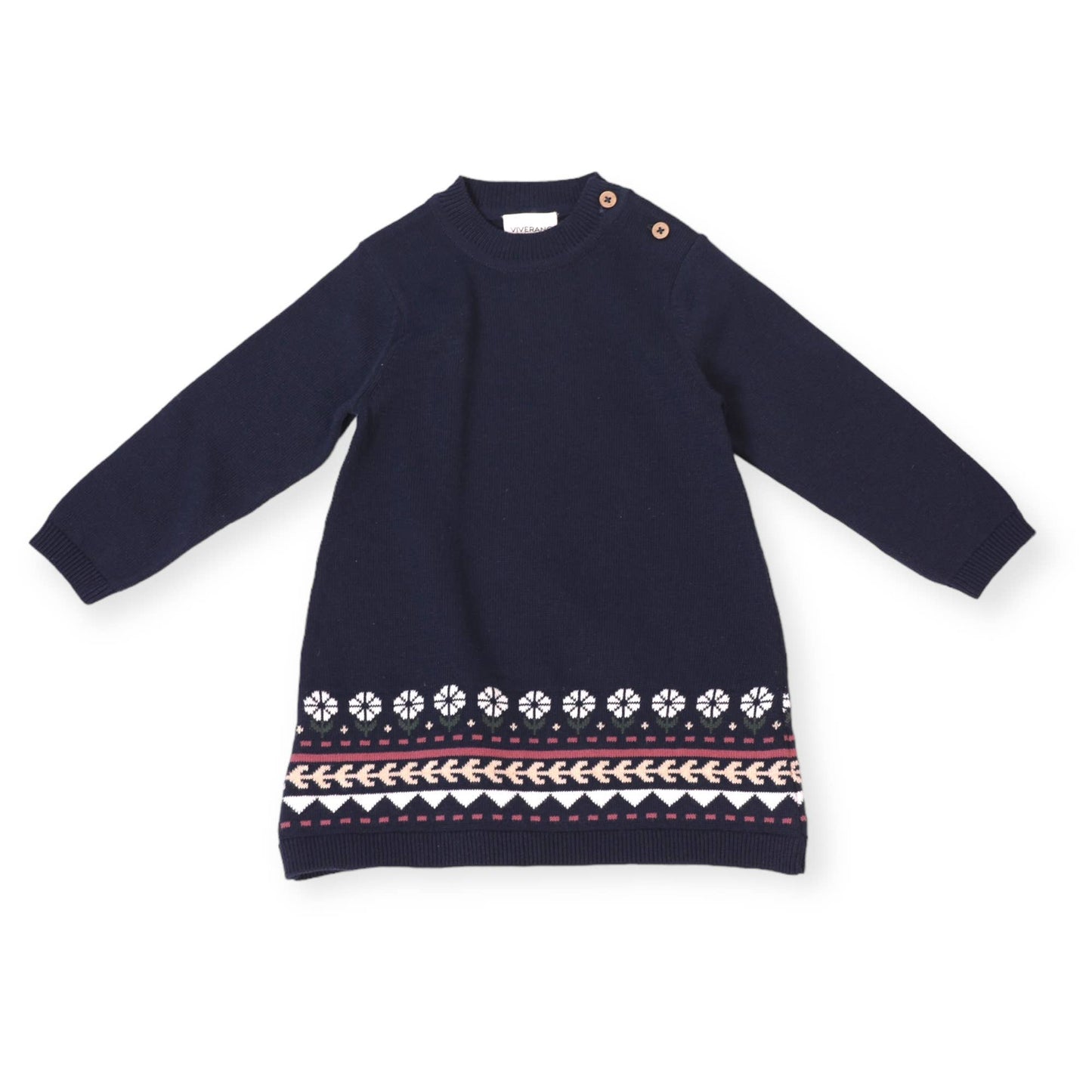 Fair Isle Organic Sweater Dress | Viverano Organics