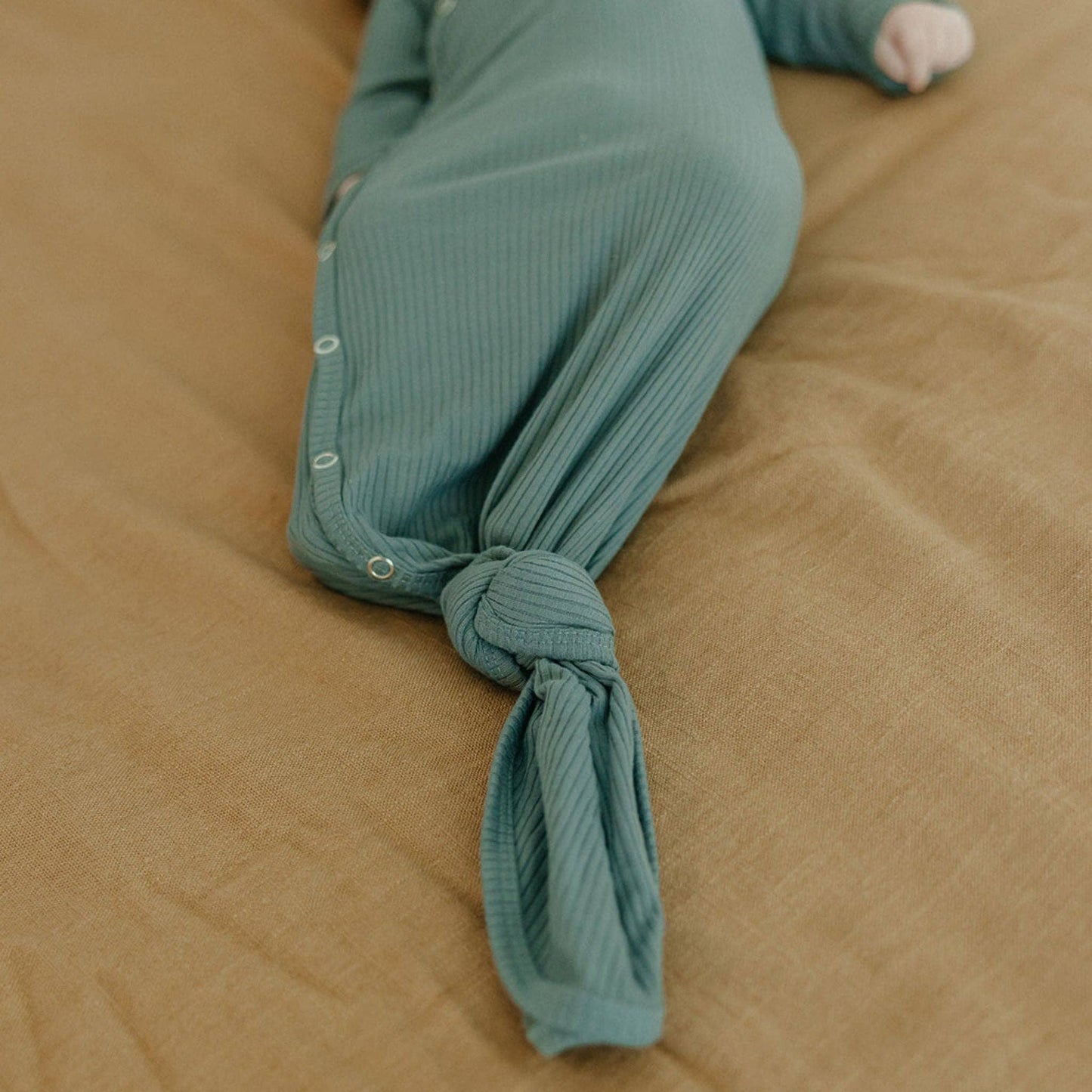 Moss Newborn Knotted Gown | Copper Pearl