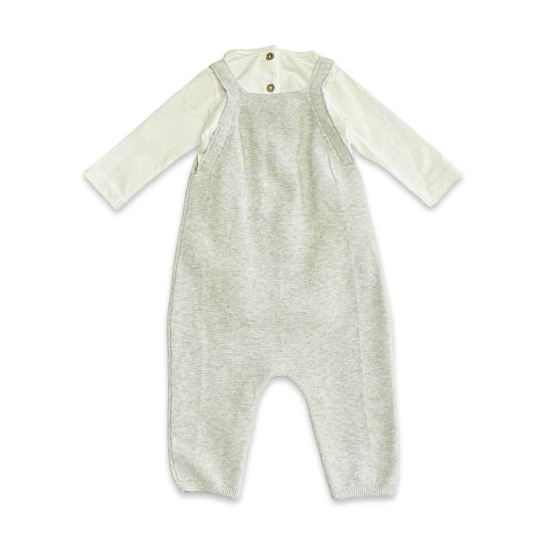 Apple Embroidered Overall & Bodysuit Set | Viverano Organics