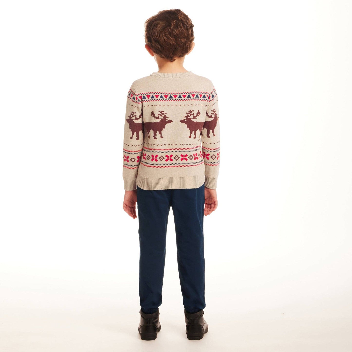 Moose Fair Isle Sweater & Twill Pant Set | Andy & Evan
