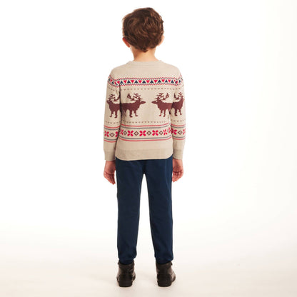 Moose Fair Isle Sweater & Twill Pant Set | Andy & Evan