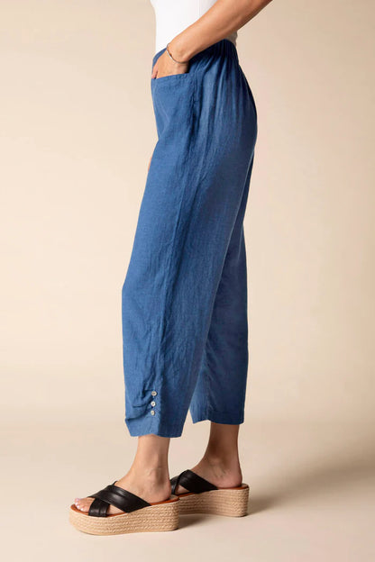 Pleat Button Capri | Habitat Clothing