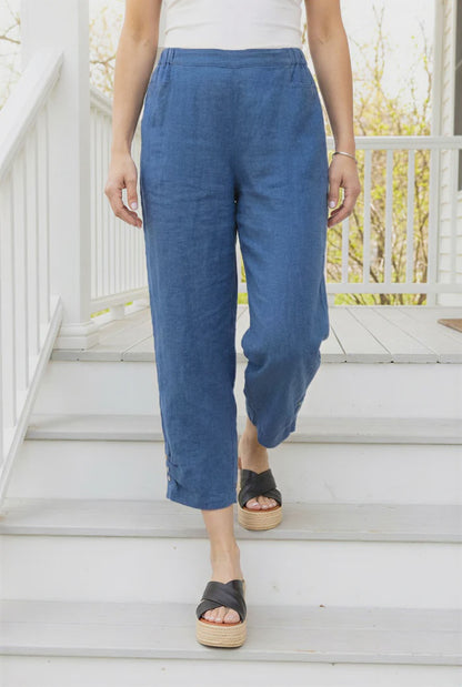 Pleat Button Capri | Habitat Clothing