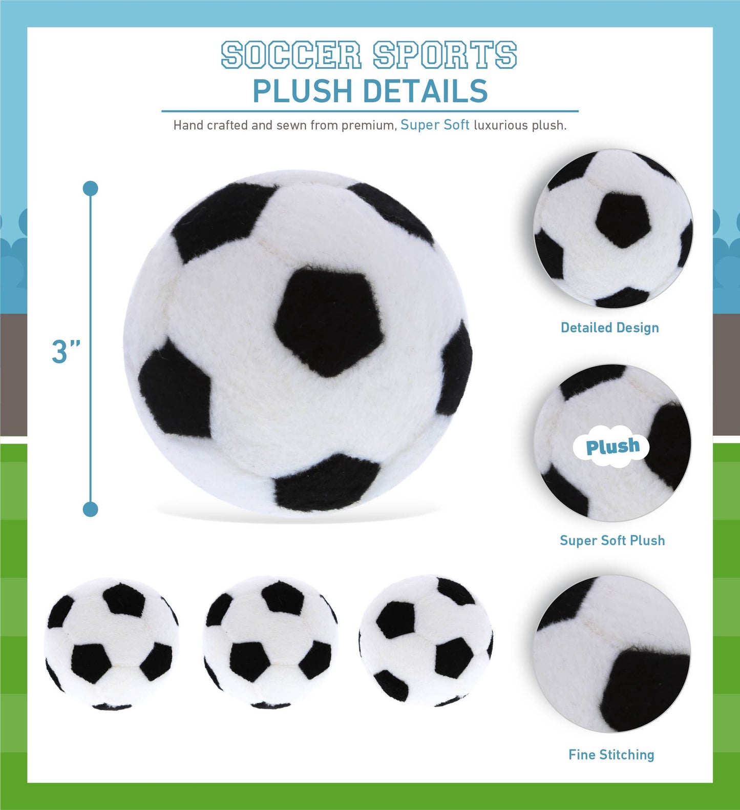 Soccer Ball Plush - 3" | Cota Global