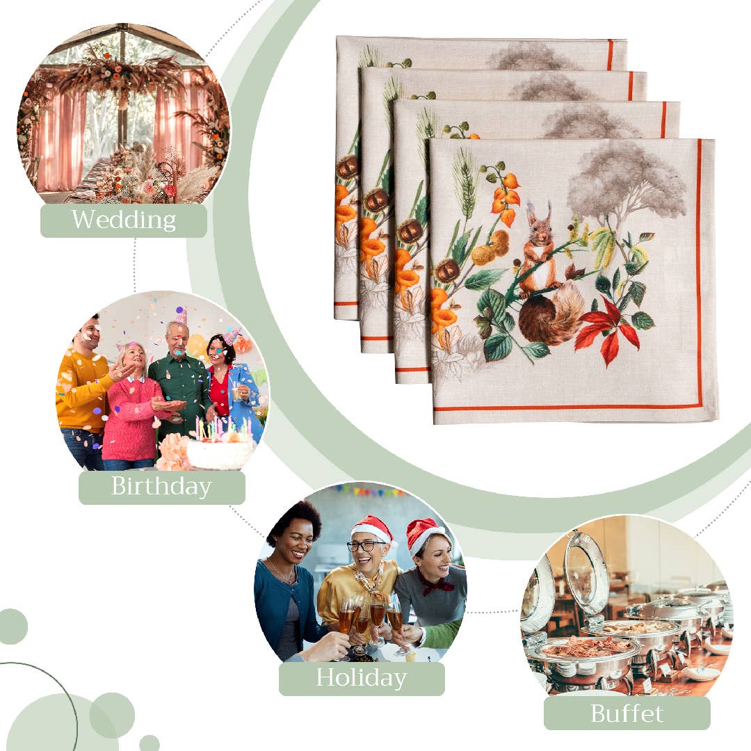 Recolte Cotton Napkin Set | Maison d'Hermine