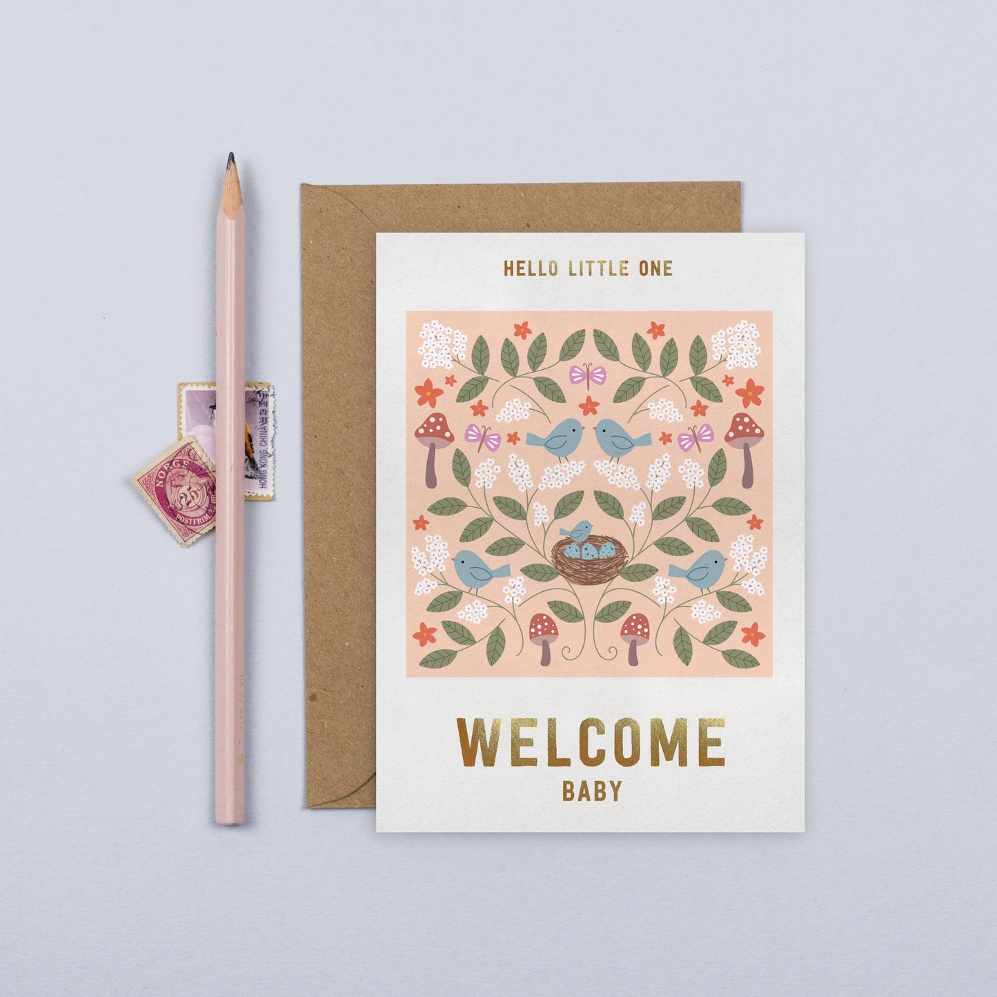 Welcome Baby Nest Card | New Baby Card | Mifkins