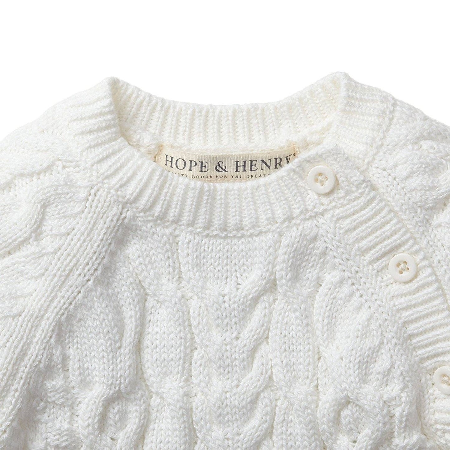 Organic Cable Knit Sweater Romper | Hope & Henry