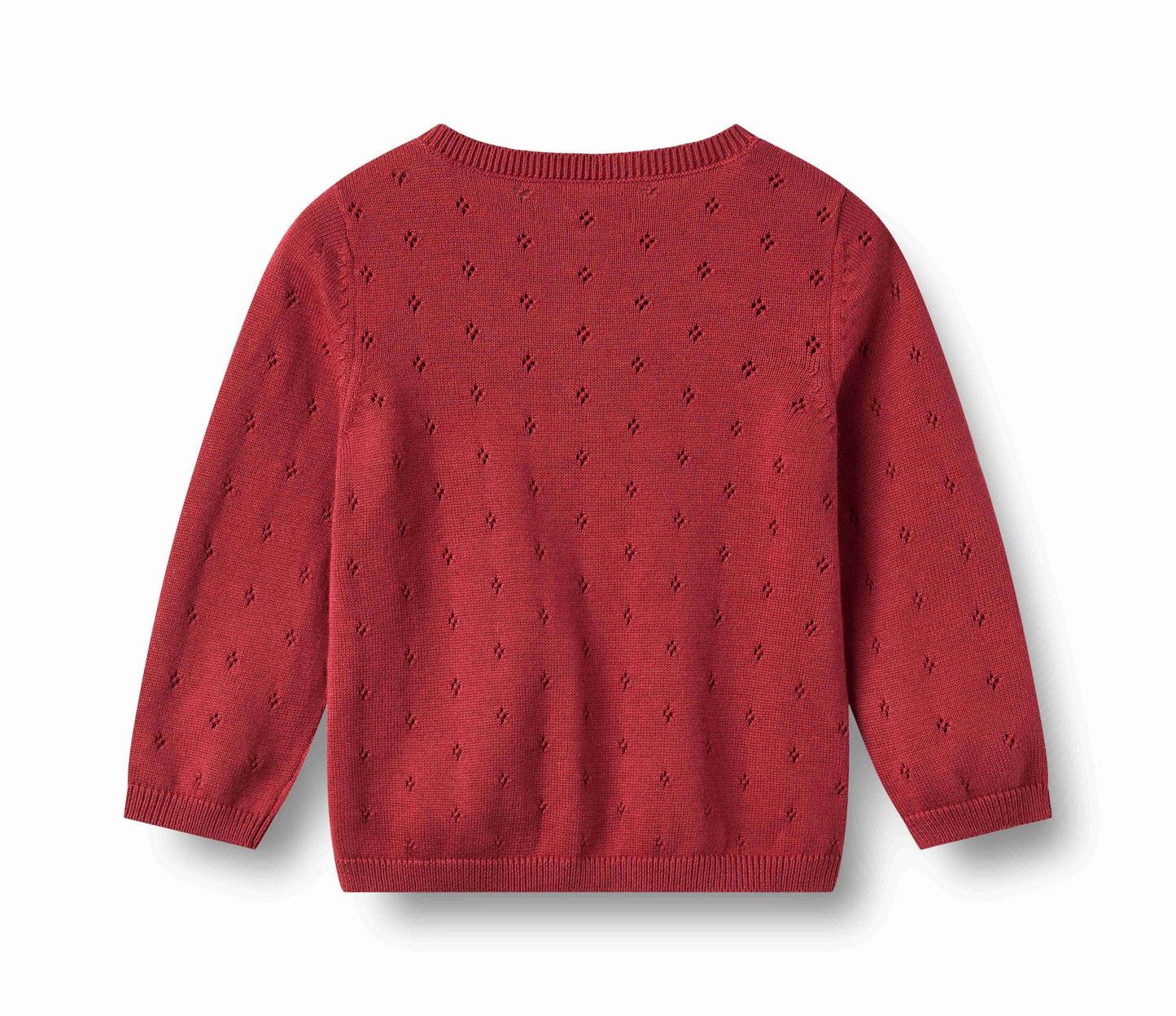 Maia Red Cherry Cardigan | Wheat