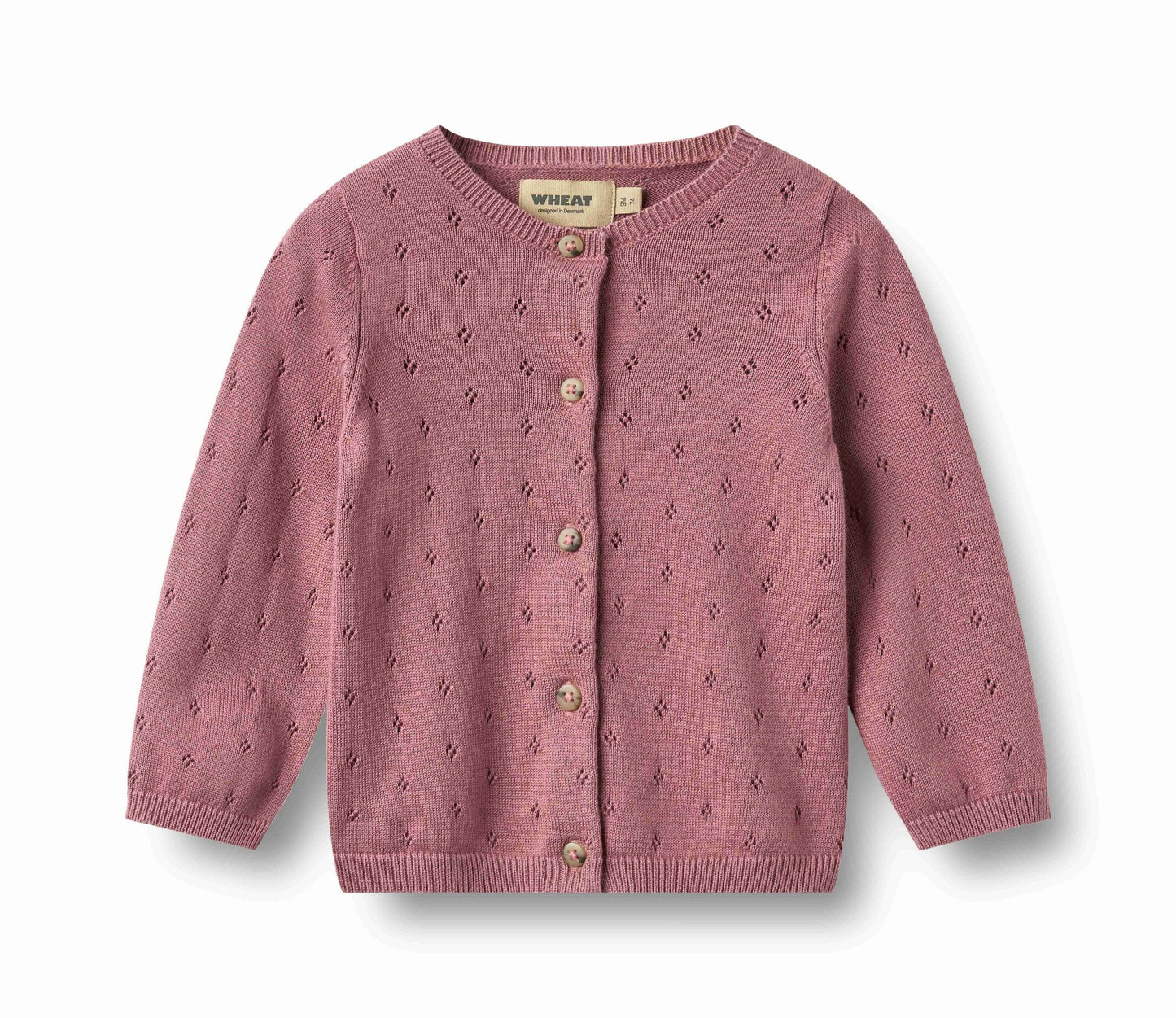 Maia Warm Lilac Cardigan | Wheat