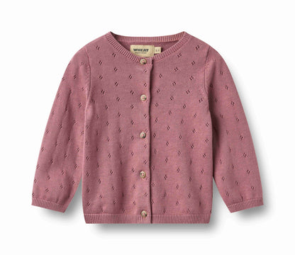 Maia Warm Lilac Cardigan | Wheat