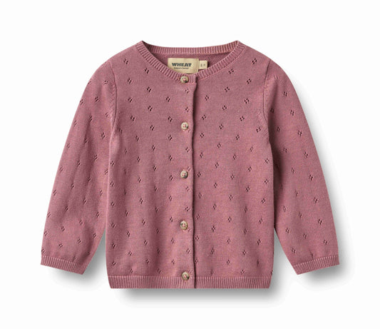 Maia Warm Lilac Cardigan | Wheat