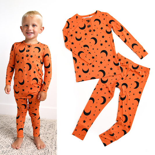 Blaise Orange Moon Lounge Set | Gigi & Max