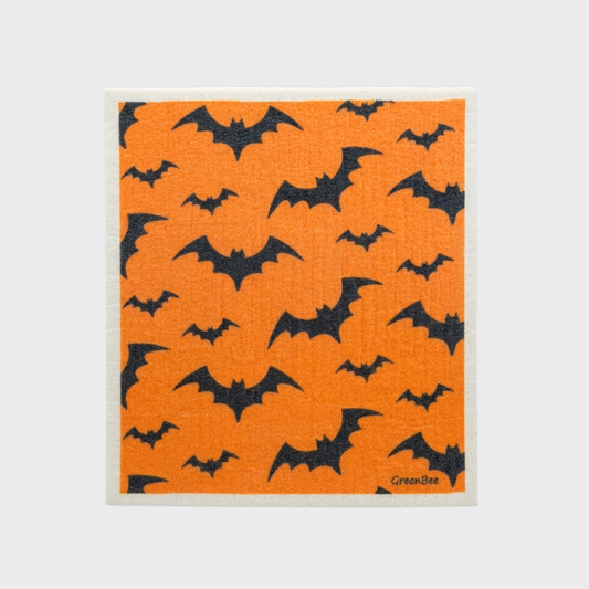 Halloween Bats Swedish Dishcloth | Green Bee Towels