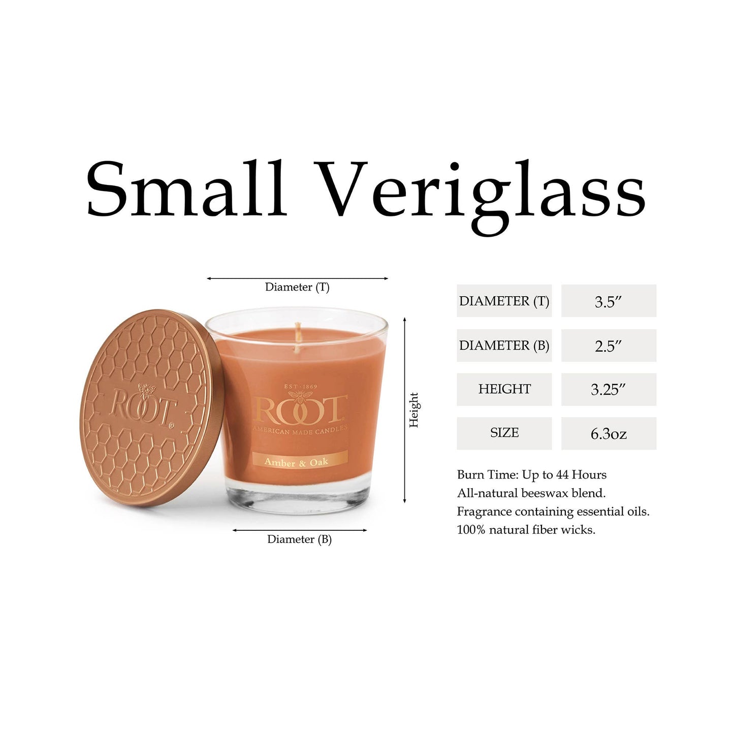 Small Veriglass Scented Candle | Root Candles