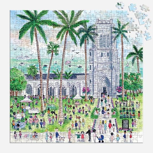 Sunday in Palm Beach 500 pc Puzzle | Michael Storrings