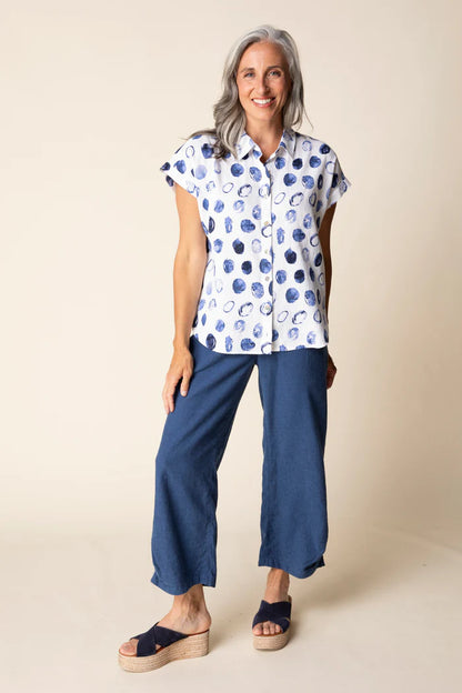 Linen Dot Everywhere Shirt | Habitat Clothing