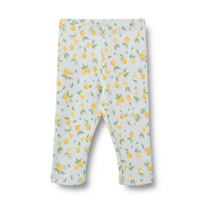 Jules Jersey Leggings - Summer Blue Citrus | Wheat
