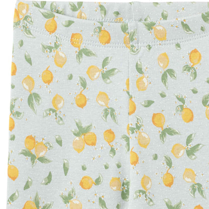 Jules Jersey Leggings - Summer Blue Citrus | Wheat