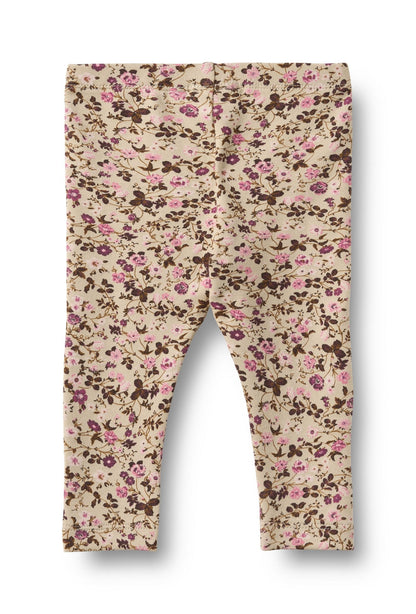 Jules Soft Sand Flower Wine Leggings | Wheat