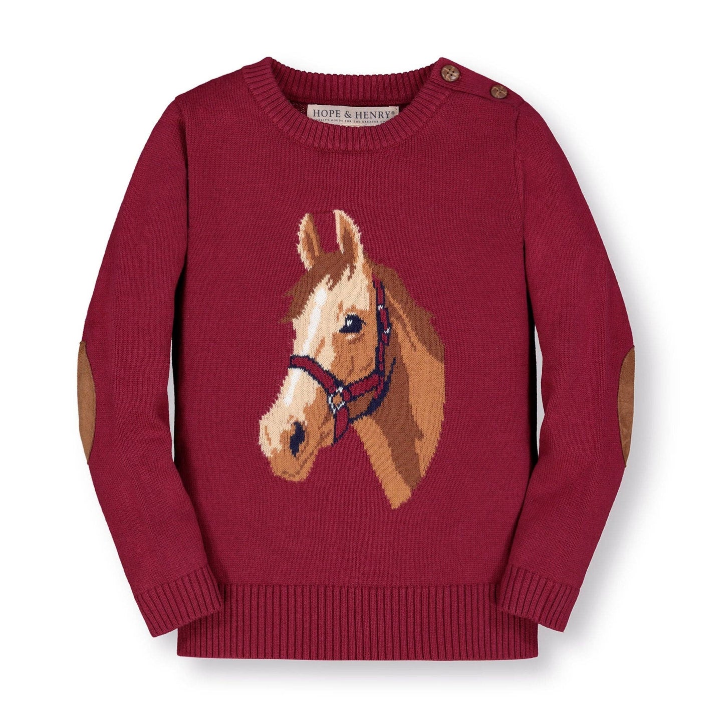 Berry Horse Intarsia Pullover Sweater | Hope & Henry