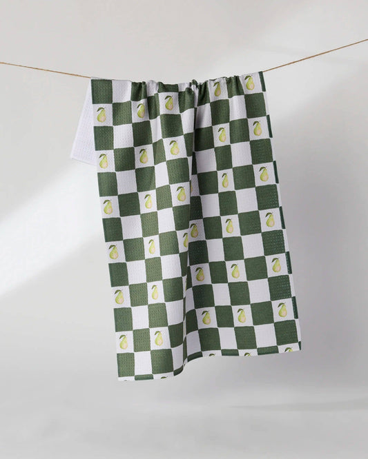 Pear Checker Tea Towel | Geometry