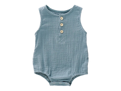 Sleeveless Muslin Bodysuit | Little Organic Co.