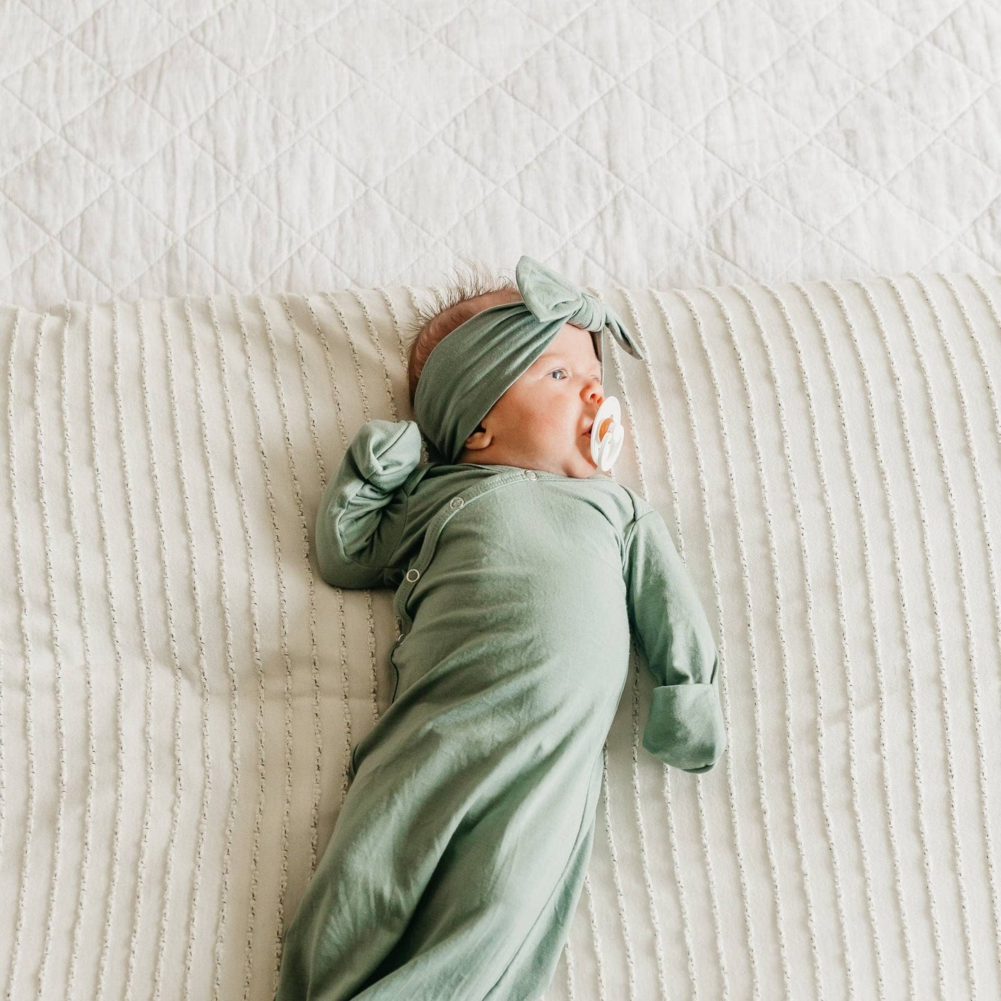 Briar Knit Headband Bow | Copper Pearl