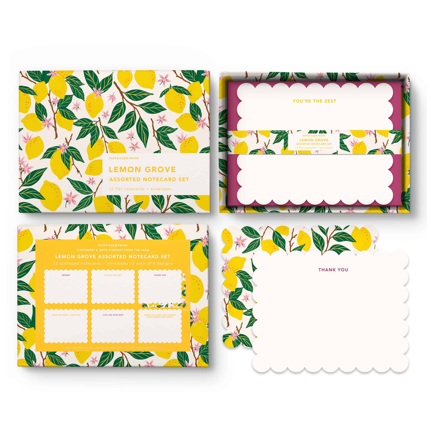Lemon Grove Notecard Set | Paper Farm Press