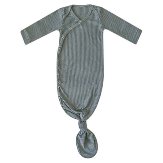 Moss Newborn Knotted Gown | Copper Pearl